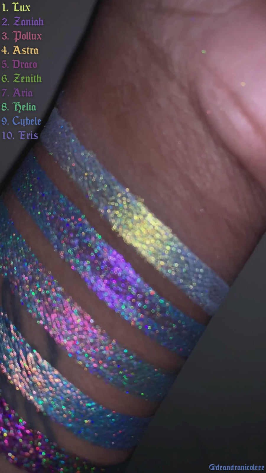 "Aria” Crystal Chrome Holo Multichrome Liquid Eyeshadow